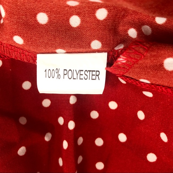 Polka Dot Long Sleeve V-neck Ruffled Dress - Picture 6 of 8